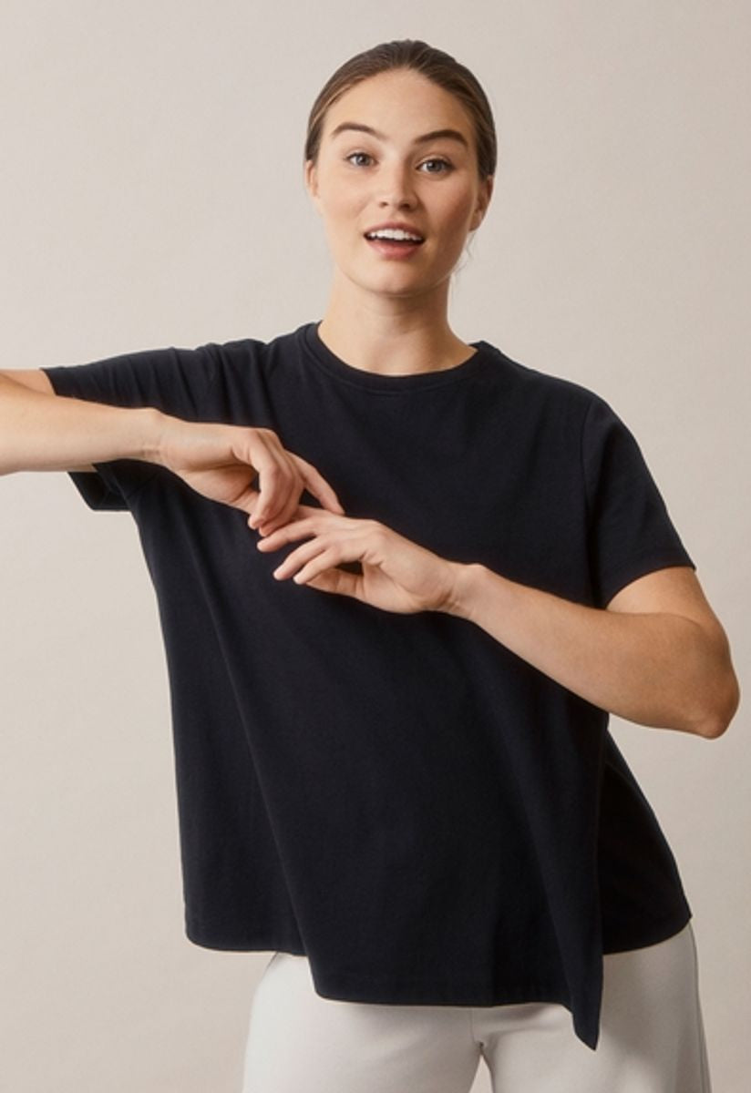 Maternity t-skjorte m/ammeinnlegg - SVART