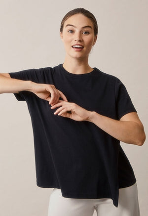 Maternity t-skjorte m/ammeinnlegg - SVART