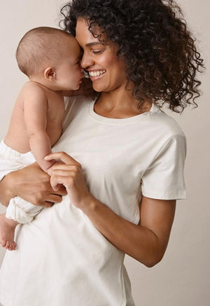 Maternity t-skjorte m/ammetilgang - HVIT