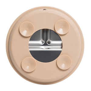 Barnetallerken i rustfritt stål m/ silikonkant - Nordisk sand KOMMER 27/3