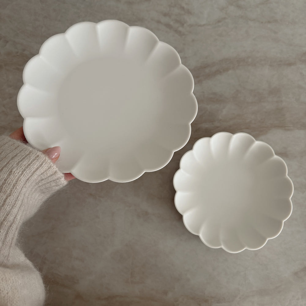 Tallerken i silikon My1 BLOSSOM IVORY