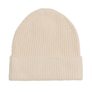 Chunky strikket lue - Natur