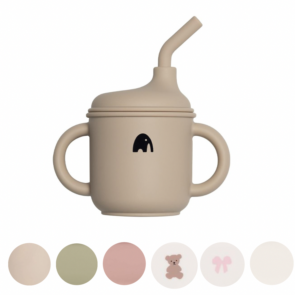 Kopp med sugerør 2in1 - VELG FARGE